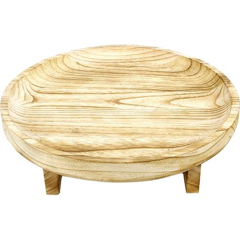 Tabouret Bois pour Pot de Fleurs Tabouret Bois Mini Rond Motif Minimaliste D 20/25/30 cm x H 7 cm (1/5)