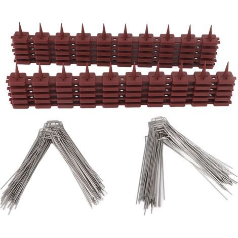 Pointes de Pigeon, Acier Inoxydable Robuste Éviter les Dommages Pointes Anti-Oiseaux Polyvalent 15 Pieds Installation Facile pour Clôture pour Fenêtre (SK430 (2+2)) (1/5)