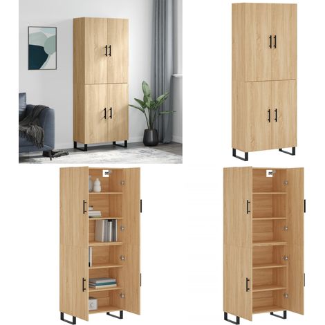 Highboard Sonoma-Eiche 69,5x34x180 cm Holzwerkstoff - Holzwerkstoff - Sonoma-Eiche (1/5)