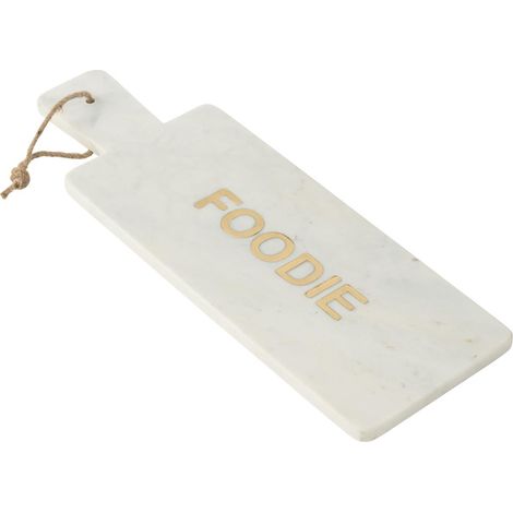 Planche de Présentation en Marbre Foodie "Marci" 48cm Blanc (1/2)