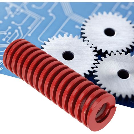 1 Ressort hélicoïdal en acier rouge de haute précision pour moules d'estampage de métaux 60 mm (TM6080 mm) (1/5)