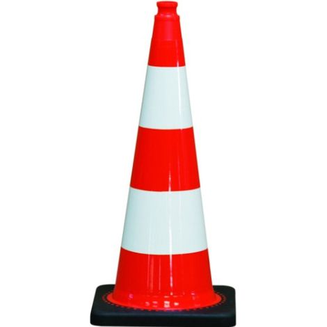 Cône plastique TALIAPLAST PVC pied caoutchouc 75 cm - 520303