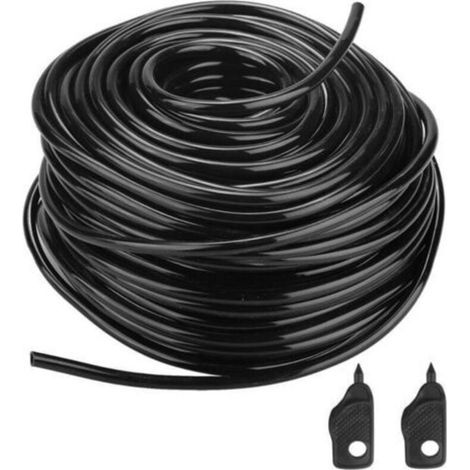 Tuyau d'arrosage 4/7, tuyau agricole, tuyau de raccordement pour micro-irrigation goutte à goutte en PVC pour pelouse, jardin, voiture et lavage des sols (50 m) (1/5)