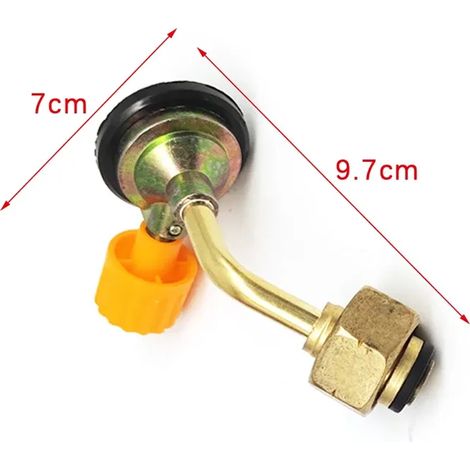 Adaptateur de remplissage pour cartouche de gaz butane (1 pièce) - Compatible avec les réchauds portables de camping et de pique-nique. (1/4)