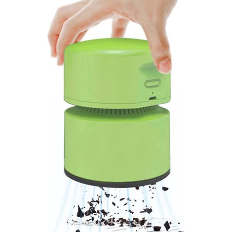 Aspirateur de Bureau Nettoyeur Portable sans Fil Petit Aspirateur pour Table Pour Poussière Rognures Papier Poils D'Animaux Maison Appartement Bureau Clavier Ordinateur (1/5)