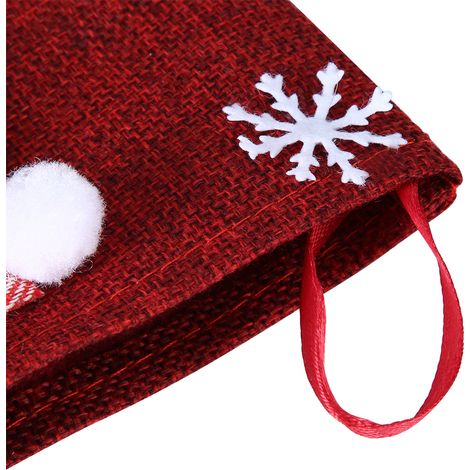 Ensemble de 3 chaussettes de Noël avec sac cadeau et pendentif à suspendre pour décorer le sapin. (1/5)