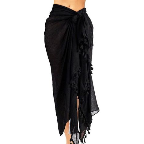 Leichter Chiffon-Strandpareo – Sommer-Bikini-Tunika-Rock für Badeanzüge