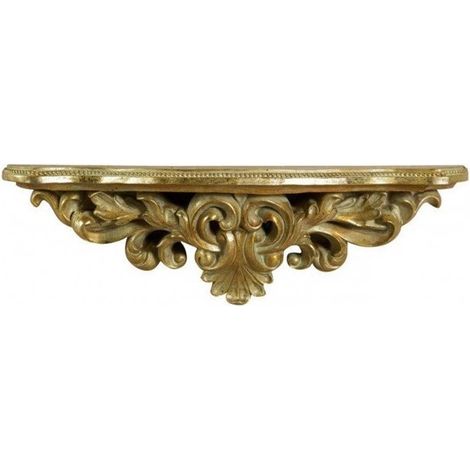 Resin made antiqued gold finish w45xDP12, 5xH14 cm sized shelf