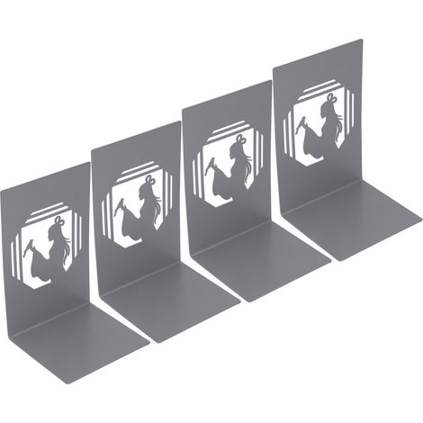Lot de 4 serre-livres créatifs en métal, serre-livres, étagères et serre-livres pour exprimer le désir (1/5)