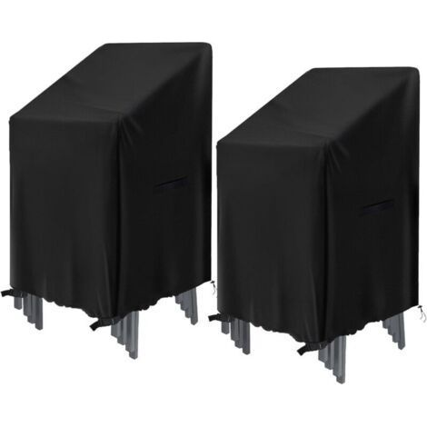 2-Piece Stackable Chair Cover, 75x75x120cm, Waterproof Fabric Outdoor Chair Cover for Garden and Balcony Chairs (1/4)