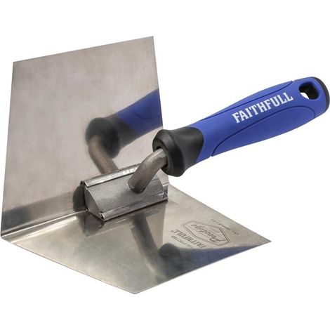 Faithfull Prestige Internal Corner Trowel 125 x 100mm (5 x 4 inches) - Durable Professional-Grade Tool for Precise Internal Corners