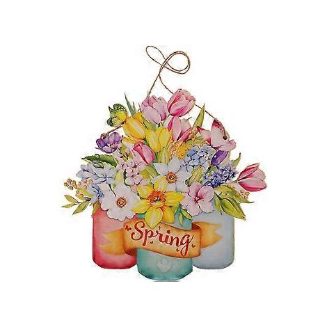 Panneau de bienvenue en bois fleuri, plaque à suspendre à la porte d'entrée, style rustique. (1/2)