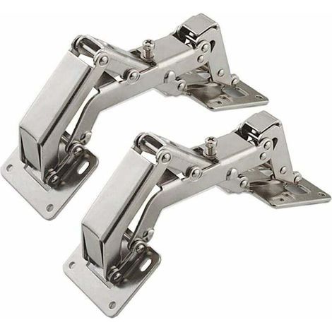 Ulisem Furniture Hinge, Set of 2 170-Degree Kitchen Cabinet Door Hinges + 16 Screws - Wide Angle Door Hinges - No Slot Required (1/5)