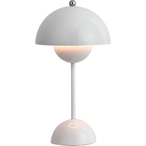 Lámpara de mesa recargable de estilo escandinavo con forma de capullo de flor, ideal para decorar un dormitorio, una oficina o una mesita de noche en una boda.