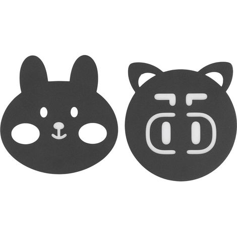 Glashalter in Tierform, niedliches Bären- und Schweinchenmotiv, dickwandiges, isolierendes Metall, hitzebeständig, für Getränke, Hotel, Café (1/5)