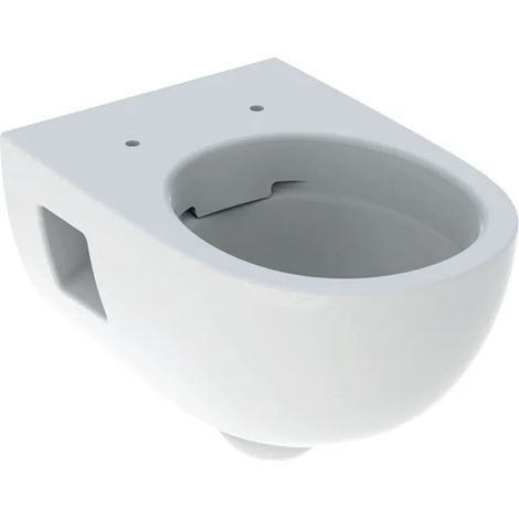 WC suspendu GE Renova, chasse d'eau profonde, design semi-fermé, sans bride, blanc (1/5)