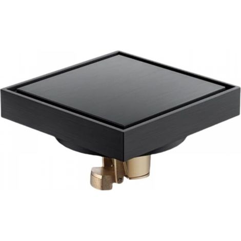 Siphon de sol invisible avec clapet anti-retour carrelé pour salle de bain et douche, anti-refoulement et anti-odeurs, gris. (1/5)