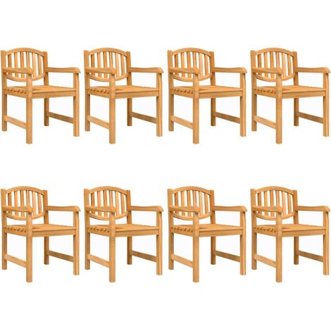 Maison Exclusive - Gartenstühle 8 Stk. 58x59x88 cm Massivholz Tea