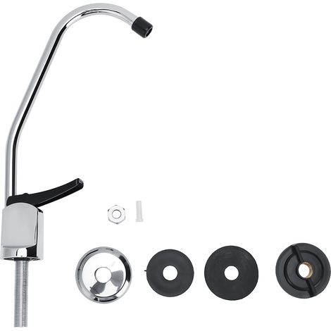Robinet de cuisine universel G1/4 po à col de cygne en alliage de cuivre, type à pression, pour évier domestique (1/5)
