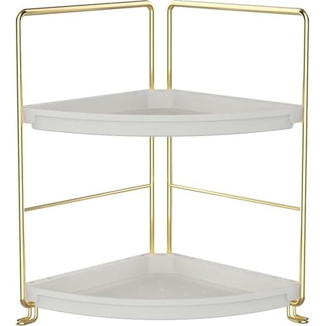 teiliger zweistöckiger Eck Badezimmer Organizer für kleine