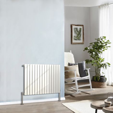 Designer Radiator 600x1020mm Single Flat Panel Horizontal White (1/5)