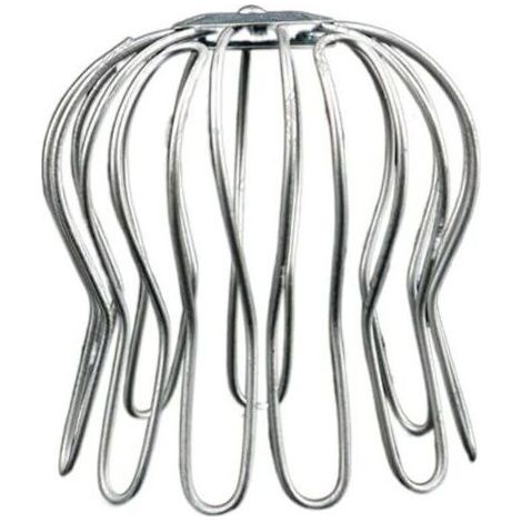 Crapaudine en Fil galvanisé à chaud (75 mm jusqu'à 85 mm ⌀) – Filtre de gouttière - Filtre anti feuille (Lot de 4) (1/4)