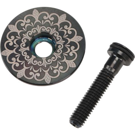 Capuchon de direction en titane RISK pour fourche 28.6mm, bouchon de potence vélo alliage léger (1/5)