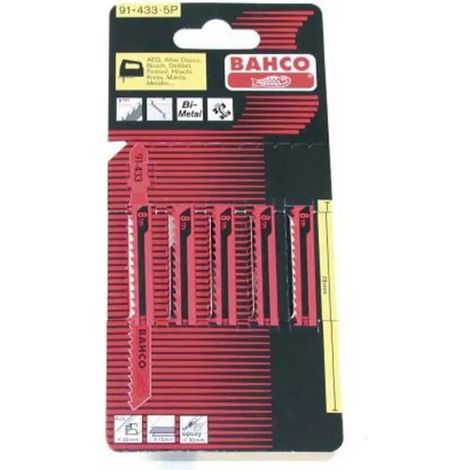 Lama per sega alternata Bahco 443 bi-metallo 5 pezzi 6 TPI
