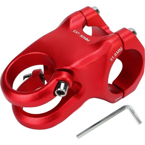 31,8 mm Lenkervorbau, bis zu 15 Grad verstellbar, aus Aluminiumlegierung, leicht, rot (1/5)