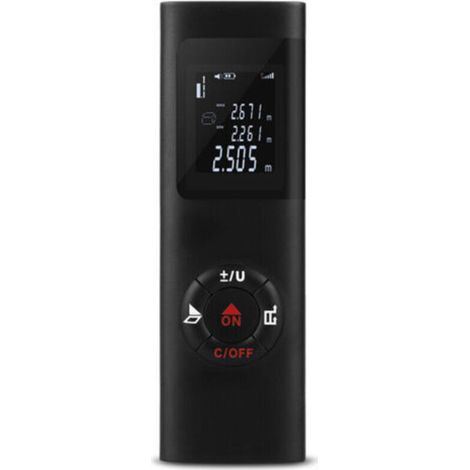 Télémètre laser, télémètre laser 60 m/196 pi, télémètre numérique portable avec rétroéclairage, rechargeable, pour mesures de volume/surface/mesures pythagoriciennes