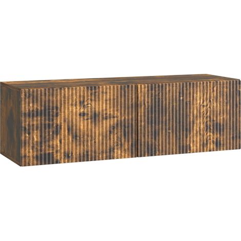 Mobile Porta TV da Muro Rovere Fumo 98 x 31 x 30 cm vidaXL