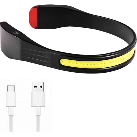Lampe frontale LED USB rechargeable COB portable, lampe de cou suspendue pour course nocturne, vélo, pêche et camping. (1/5)