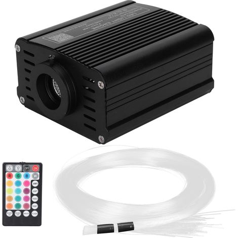 Kit d'éclairage de plafond LED RGBW à fibre optique 16 W avec contrôle par application et câble à fibre optique de 2 m (1/5)