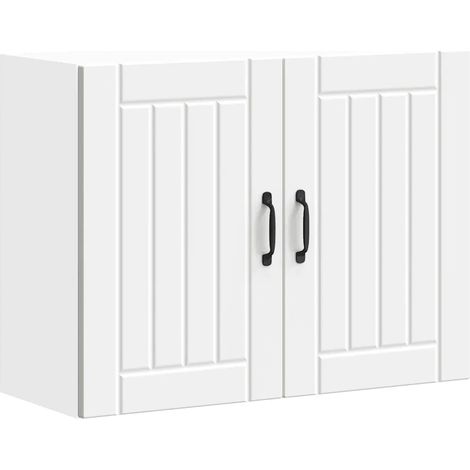 Armadio pensile da cucina Lucca 80 x 31 x 60 cm stoccaggio ottimale design a parete in legno ingegnerizzato bianco 020050172