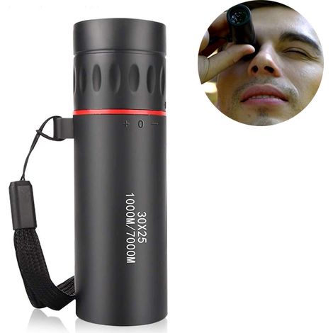 Mini monoculaire optique HD 30x25, vision nocturne, télescope portable à zoom 10x, idéal pour les voyages et la chasse. (1/5)