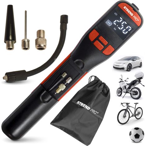 Kompressor Strend Pro K25, Handkompressor, 150 psi, 10 bar, LED-Licht, Akku-Pumpe (1/5)