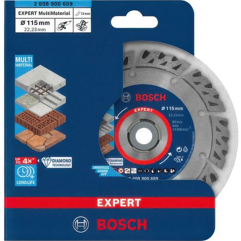 Disco Diamantato Bosch Expert Multimateriale Diam. 115 mm con Foro 22,23 mm