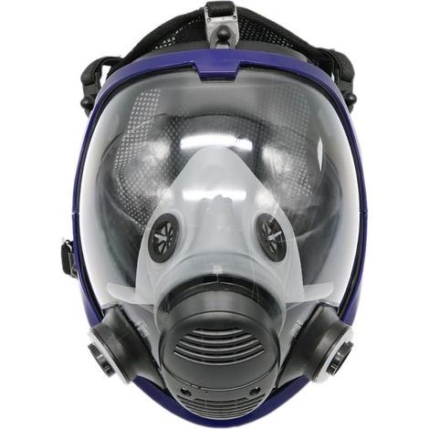 Máscara facial reutilizable para 6800 máscara de cara completa de silicona ampliamente utilizada en carpintería Protector de polvo pintura en aerosol para soldadura (1/4)
