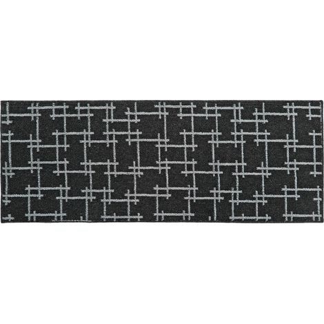 Vector Machine Washable Latex Backed Runner, 57x150cm, Black (1/4)