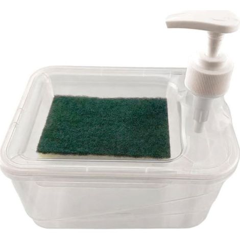Ensemble distributeur savon - Porte éponge intégré 2 en 1 - Cuisine et salle de bain (1/5)