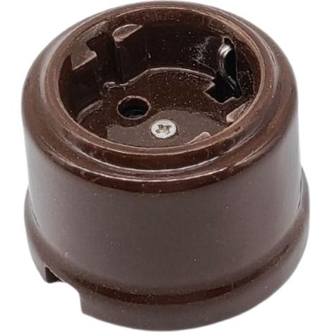 Spina da Superficie in Porcellana Marrone 16A 230V