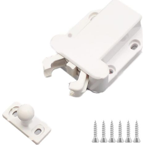 Verrou de porte à rebond pour meuble, loquet sans clé, pression (1/5)