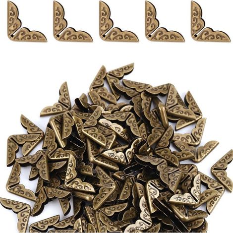 Coins de protection en laiton pour livres, lot de 70, parfaits pour reliures, albums et archives précieuses. (1/5)
