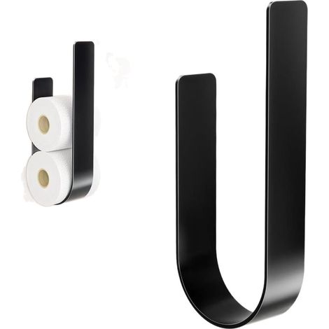 Porte-Rouleau De Papier Toilette sur Pied, Porte Rouleau Adhésif, Distributeur De Papier sans Perçage, pour Maison Appartement Cuisine Toilettes Bar (1/5)