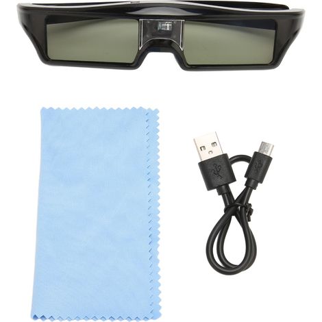 Lunettes 3D Actives DLP Link Rechargeables USB pour Projecteurs 3D Compatibles KX30 (1/5)