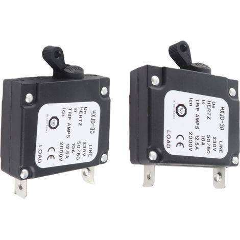 Lot de 2 disjoncteurs de protection contre les fuites de courant, compatibles avec les groupes électrogènes à essence 168F/170F de 2 à 3 kW. (1/5)