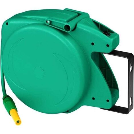 Enrouleur automatique de tuyau d‘arrosage pour jardin Tuyau d'eau incluse 10 m équipement d'arrosage de jardin (1/4)