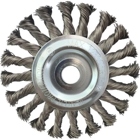 KS TOOLS Rostfreie Stahldrahtrundbürste 0,5mm, Ø 125mm ( 340.0047 ) (1/4)