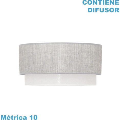 paralume a sospensione kenya m10 grigio/bianco 50dx48dx23h diffusore incluso