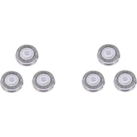Lot de 6 Têtes de Rechange SH30 Compatibles Rasoirs Series 3000 2000 1000 S738 Lames Durables-Chrom